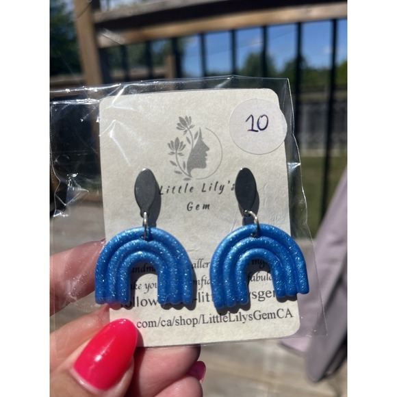 handmade Polymer Clay earrings lot -2. 12 Unique 12 Pcs Stainless Steel Base - Picture 3 of 14